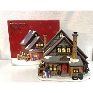 St Nicholas Square Ski Chalet Village Collection Ceramic Building 2004  Retired!